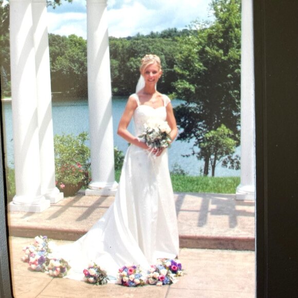 Maggie Sottero Couture Felicity A-Line Sweetheart Neckline Corset Lace-Up Size 6 - Picture 3 of 16